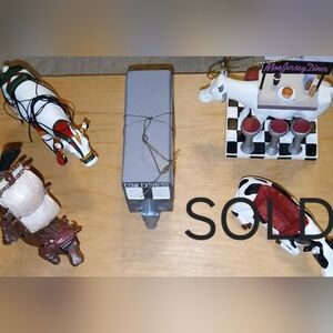 Lot of 4 Unique, 1 of a Kind Cow Parade Inspired Cow Figurines